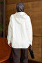 Hooded Buttoned Pocketed Cream Hijab Knitwear Cardigan 241482Kr - 2