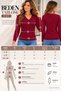 Timeless Elegance - Women's V-Neck Long Sleeve Knitwear Blouse - 6