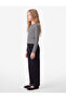 Long Sleeve Crew Neck Camisole Striped T-Shirt - 3