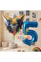 Batman 5 Years Old Navy Blue Number Balloon Set Bat Man Batman Birthday Party Balloon Set