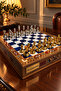 Premium Handmade Chess Set, Gold Silver Plated Metal Pieces, Wooden Chess, Gift, Chess Set 33 × 33 × 7 cm - 5