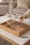 6 Compartments, Acrylic Lid, Mdf Multi-Purpose Decorative Box, Jewelry Organizer, Snack Bowl 30X20 cm - 4