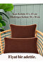 Pearl Piping Bitter Brown Throw Pillow Cover 1 Pc