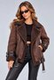 Yumoş Coated Imported Suede Oversize Coat
