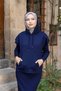 Sicily Top Hooded Two-Piece Set Navy Blue - 2