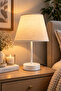 Softli̇ne Modern Lampshade ✨   White ✨   Cream Fabric Hat Table Lamp Minimal Decorative Night Light > Modern Lampshade Decorative Nightstand Lamp Bedroom Lighting Stylish Home Decor Gift Console Top - 4