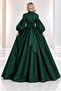 Maxi Boy Balloon Sleeves Stylish Taffeta Event Dress Cou-87 - 2