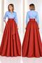 Maxi Boy Double Color Stylish Shirt Dress with Mobile Belt at the Waist Cou-27 - 2