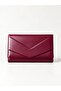 Women's Burgundy Envelope Box Shoulder Bag