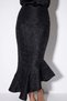 Black Midi Skirt with Flywheel Detail - 3