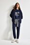 Relax Fit Hooded Basic Plain Thick Sweatshirt Fabric Cardigan C1809Ax25Au - 2