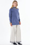 Half Turtleneck Viscose Knitwear Tunic Crown Blue - 3