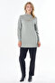 Half Turtleneck Viscose Knitwear Tunic Mint - 2