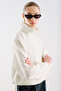 Technical Fabric Buttoned Bomber Jacket Ecru - 5
