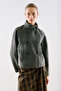 Premium Short Double-Breasted Jacket Anthracite - 3
