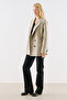 Belted Double-Breasted Pocketed Blazer Jacket Stone - 3