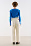 Gabardine Straight Pleated Pants Ecru - 5