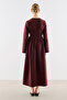 Bele Dress with Seat-Binding Detail Burgundy - 8