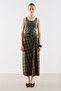Draped Waist Pleated Skirt Gray - 2