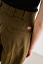 Gabardine Straight Pleated Pants Khaki - 5
