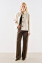 Premium Flat-Collar Coat Beige - 4