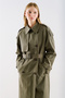 North Design Double-Breasted Trench Coat Khaki - 5