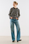 Striped Long Sleeve Regular Tshirt Black - 4
