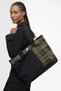 Mya Patchwork Kol Çantası BK11 Black/Olive Check