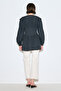 Beli Pile Detail Long Sleeve Bluz Navy Blue - 5