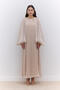 WIDE SLEEVE DETAIL DRESS BEIGE - 2