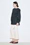 Beli Pile Detail Long Sleeve Bluz Navy Blue - 3