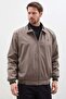 Water Repellent Windproof Coat with Fur Inside the Polo Collar - 2