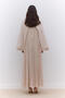 WIDE SLEEVE DETAIL DRESS BEIGE - 5
