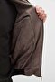 Water Repellent Windproof Coat with Fur Inside the Polo Collar - 6