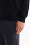 Men's Navy Blue Crew Neck 100% Acrylic Textured Knitwear Regular Fit Sweater E005088 - 6