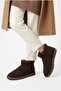 Women's Ankle Boots with Stone Detail, Fur Inside, and Thin Sole - 8
