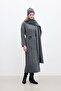 Hair Braided Knitted Dress Anthracite