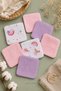 100% Cotton Organic 7-Piece Muslin Baby Mouth Wipes Pink Cloud Lila