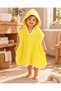 Baby Girl/Boy Bathrobe 100% Cotton Yellow & Hooded Pareo - Soft & Water-Absorbent Baby Bath Towel
