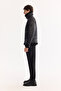 Men's Black Fur Collar Leather Look Napa Comfort Fit Coat A52Y6060 - 3