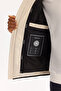 Men's Off-White Hooded Water Repellent Windproof -5 ° C Durable Inflatable Coat A52Y6075 - 7