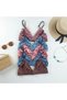 Women's Wire Free Unassisted Triangle Bralet 5 Colors Pack of 5 Leopard Blue Pink Floral Geometry Patterned Milk