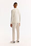 Men's Ecru Polo Neck Buttoned Soft Touch Textured Knitwear Regular Fit Sweater A52Y5030 - 4