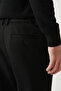 Men's Black Side Pocket Relaxed Fit Suit Pants with Elastic Waist B003201 - 8