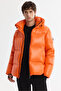 Men's Orange Hooded 100% Goose down Water Repellent Windproof -20 Degree Resistant Shiny Comfort - 3