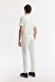 Men's Off-White Classic Waist Soft Touch Cotton Slim Fit Trousers B003038 - 4