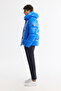 Men's Cobalt blue Hooded 100% Goose down Water Repellent Windproof -20 Degree Resistant Shiny Comfort Fi - 7