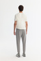 Men's Gray Elastic Waist Lace-Up Soft Touch Regular Fit Sweatpants A42Y3417 - 3