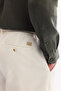 Men's Off-White Elastic Waist Linen Blend Relaxed Fit Shorts B003731 - 4