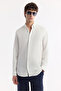 Men's White Bottom Britli Collar Viscose Blended Jacquard Comfort Fit Shirt A51Y2044 - 6